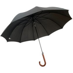 M&P - Parapluie long -  canne bois avec étui - noir