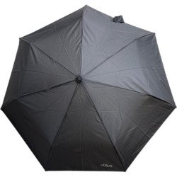 Parapluie de poche S.Oliver noir poignée ronde - couleur Noir