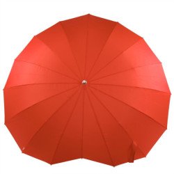 Long parapluie un i en forme de cœur - couleur Rouge