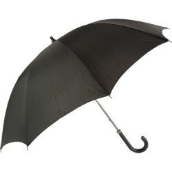 Long parapluie noir avec canne - couleur Noir