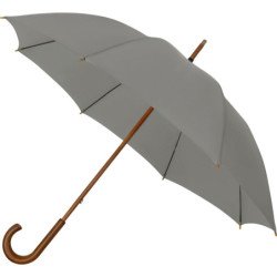 Long parapluie Falcone uni avec canne en bois - couleur Gris