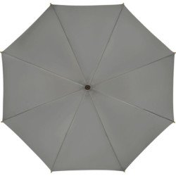 Long parapluie Falcone uni avec canne en bois - couleur Gris