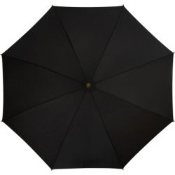 Long parapluie Falcone uni avec canne en bois - couleur Noir