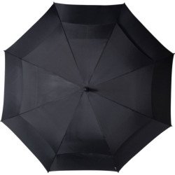 Long parapluie Falcone uni poignée droite - couleur Noir