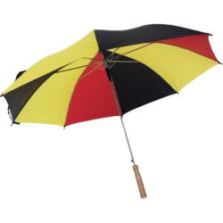 Long parapluie au couleur de la Belgique avec poignée d