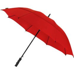 Long parapluie Falcone uni poignée droite - couleur Rouge