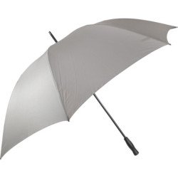 Long parapluie uni avec poignée droite - couleur Gris