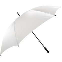 Long parapluie uni avec poignée droite - couleur Blanc