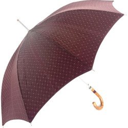 Long parapluie Pierre Cardin assortis canne en bois - couleur Bordeaux