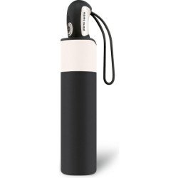 Parapluie de poche bicolore Pierre Cardin poignée droit - couleur Noir/blanc