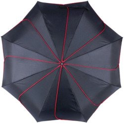 Parapluie de poche Pierre Cardin forme fleurs bicolore - couleur Housse Rouge