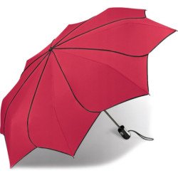 Parapluie de poche bicolore Pierre Cardin forme fleur - couleur Rouge