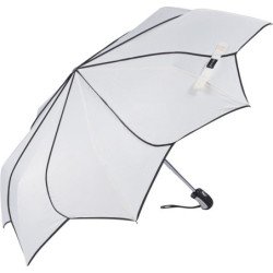 Parapluie de poche Pierre Cardin forme fleurs bicolore - couleur Écru