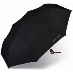 Parapluie de poche Pierre Cardin noir poignée  droite - couleur Noir