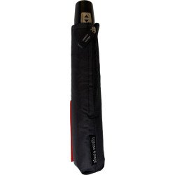 Parapluie de poche Pierre Cardin noir poignée ronde - couleur Noir