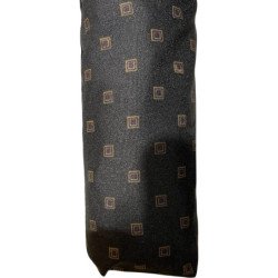 Parapluie de poche Pierre Cardin à motif poignée droite - couleur Petits Carrés Bruns