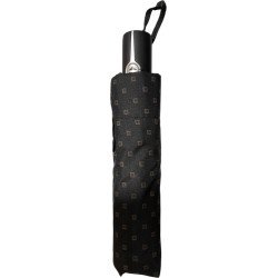 Parapluie de poche Pierre Cardin à motif poignée droite - couleur Petits Carrés Bruns