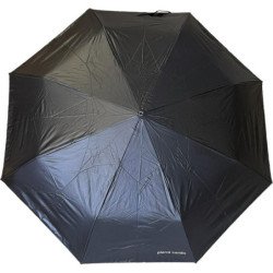 Long parapluie noir impression grande fleur jaune - couleur Noir