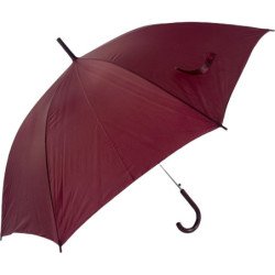 Long parapluie uni avec canne - couleur Bordeaux