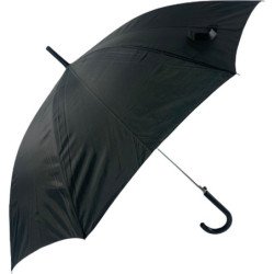 Long parapluie uni avec canne - couleur Noir