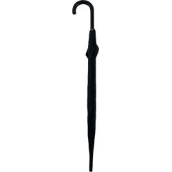 Long parapluie uni avec canne - couleur Noir