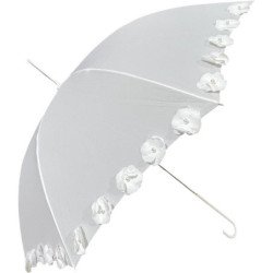 Long parapluie Vogue de cérémonie en dentelle - couleur Blanc