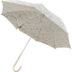 Long parapluie Vogue de cérémonie en dentelle - couleur Écru