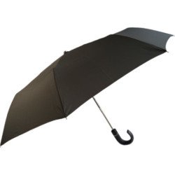 Petit parapluie Vogue uni avec canne en skaï - couleur Marine