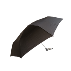 Duomatic Parapluie Homme -  uni noir -  avec fourreau en skai - couleur Noir